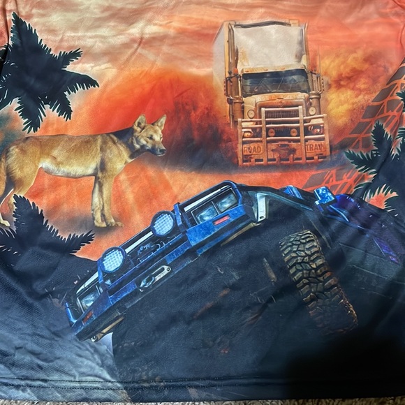 OZ Fishing Shirts “The Rock” Men’s Medium Long Sleeve All Over Graphic Print - Picture 4 of 9